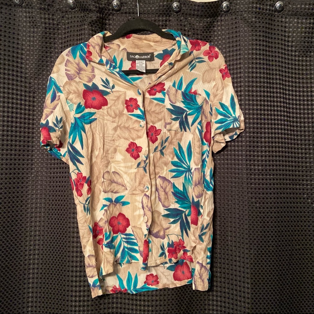 Vintage Tropical Button Up